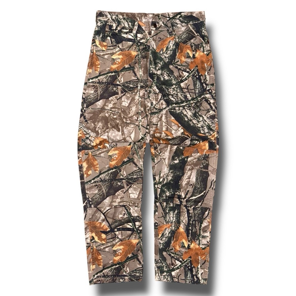 WRANGLER Camo Pants 34x34 Tall Long Fusion 3D Double Knee Hunting Jeans 97GR1FS